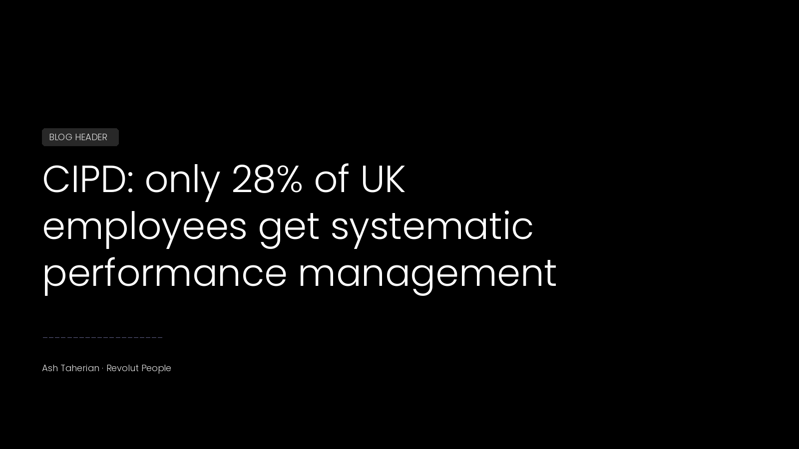 CIPD: only 28% of UK employees get systematic performance management