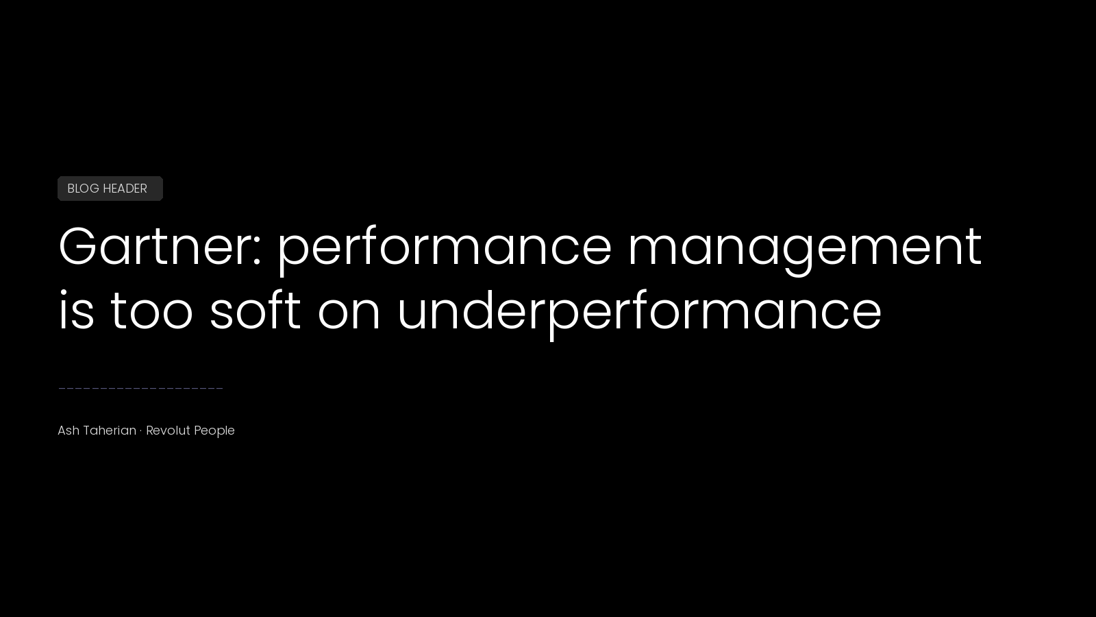 Gartner: performance management is too soft on underperformance